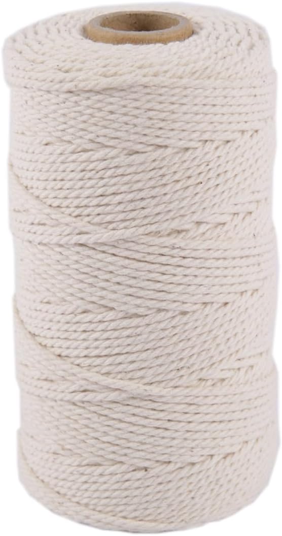 328ft Butchers Cotton Twine String 2mm Cooking Twine Food Safe for Bakers, Meat and Roasting, Gift Wrapping, Crafting & Knitting