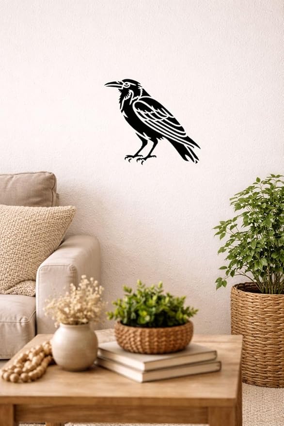 Crow Stencil – Reusable Gothic Raven and Crow Art Stencil for Painting, Dark Art Crafting and DIY Projects (3 Pcs Set)