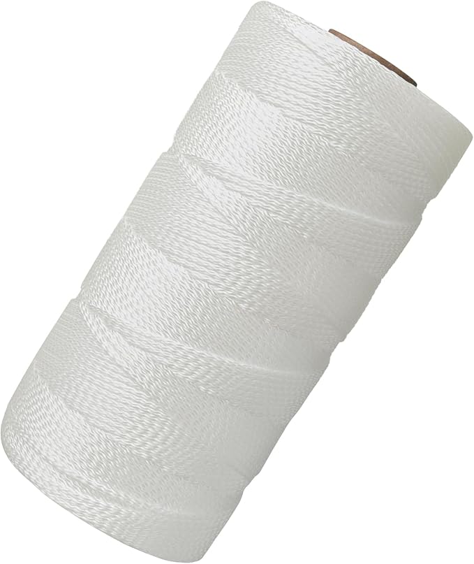 Mason Line String Line,1200 Ft Length Nylon Twine,18 Braided Nylon String for Gardening Or Masonry Tools,Twine String for Gardening,White