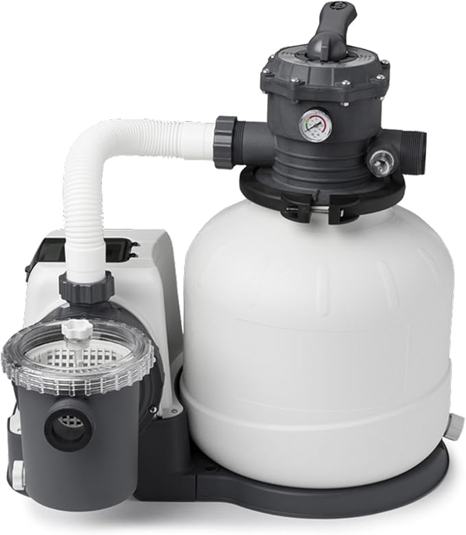 Intex 26647EG Krystal Clear 2800 GPH Sand Filter Pump for Above Ground Pools Bundled with OptiFlow 2 Pack Premium Pure Silica Filter Sand, 50 lb Bags