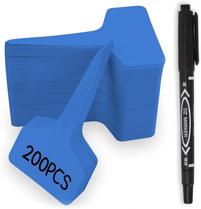 Plant Labels,200pcs Plant Tags,Blue Plant Markers,Gardening Supplies,Garden Labels Outdoor Waterproof,Garden Markers,Plastic Plant Labels for Seedlings,Garden Accessories for Outside,Plant Nursery