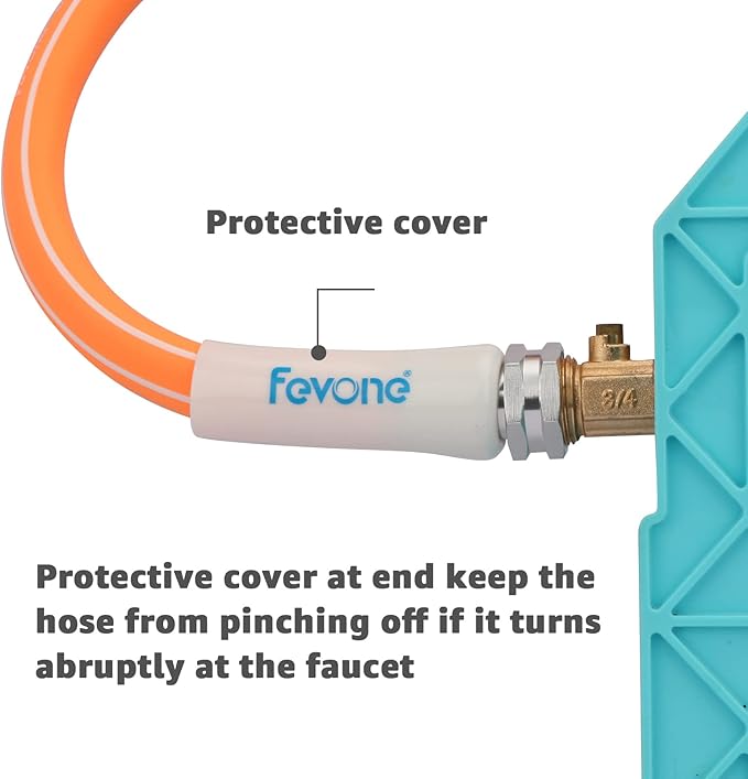 Fevone Kink Free Garden Hose 75 ft, All Weather Flexible, Heavy-Duty & Durable, Leak-Free Connection