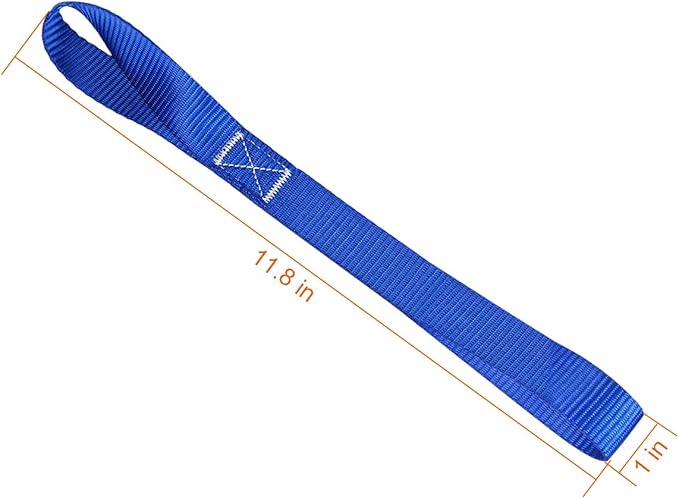 Soft Loop Tie Down Straps (8 Pack) 1800Lbs Load Capacity, 4800Lbs Breaking Strength Heavy Duty Tie Down Loops for Securing ATV UTV Motorcycles Scooters Dirt Bikes Lawn Garden Equipment