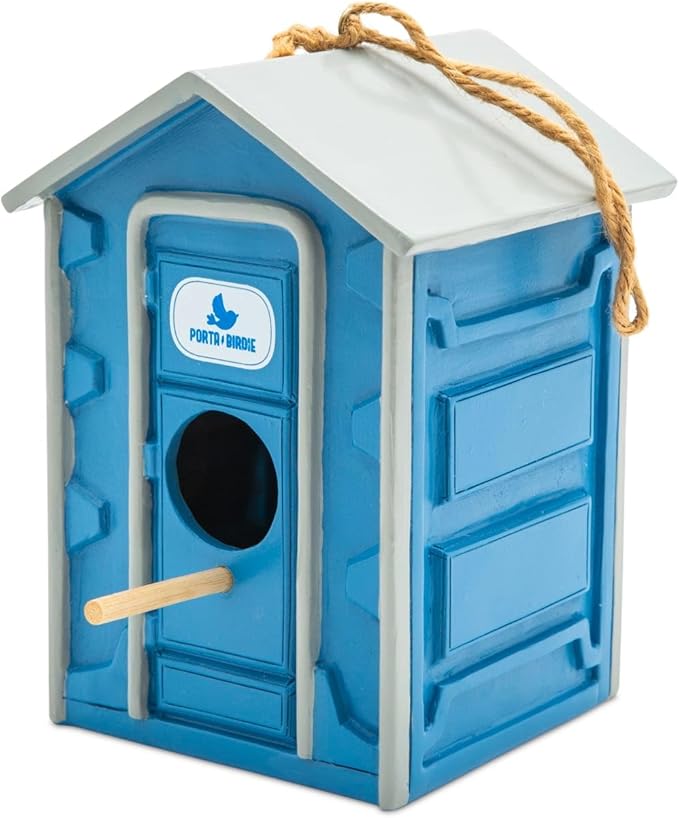 BigMouth Inc Portapotty Birdhouse, Hilarious Hanging Birdhouse for Garden and Patio, Decorative Bird House for Yard, Funny Outdoor Garden Décor