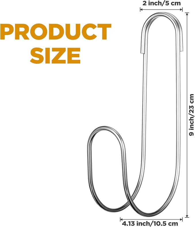 3 Pack Garden Hose Holder, Stainless Steel Heavy Duty Hose Hanger, Tool Free Wall Mount Hook for Indoor Outdoor Storage, 9x4.13x2 Inch