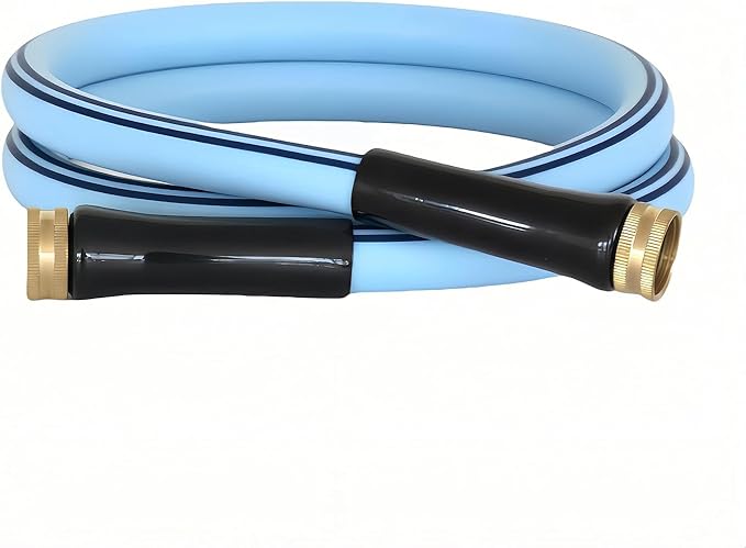 Atlantic Female to Female Heavy Duty Garden Hose 6 ft x 5/8 Inch Blue Color, Short Connection Leader Hose.