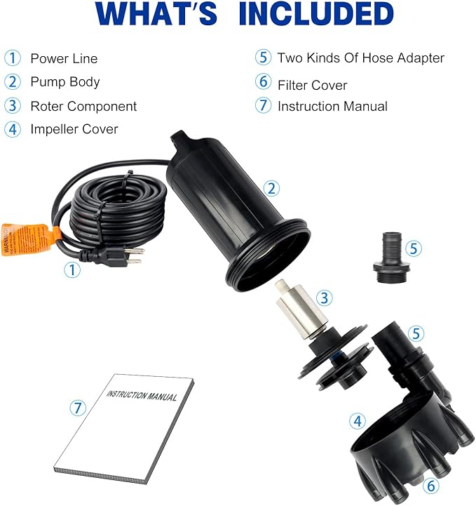 OYO WATER Large 5000GPH Submersible Outdoor Inline Pond Pump High Head Water Pump for Garden Waterfall Fountain Water Circulation for Koi Fish Pond