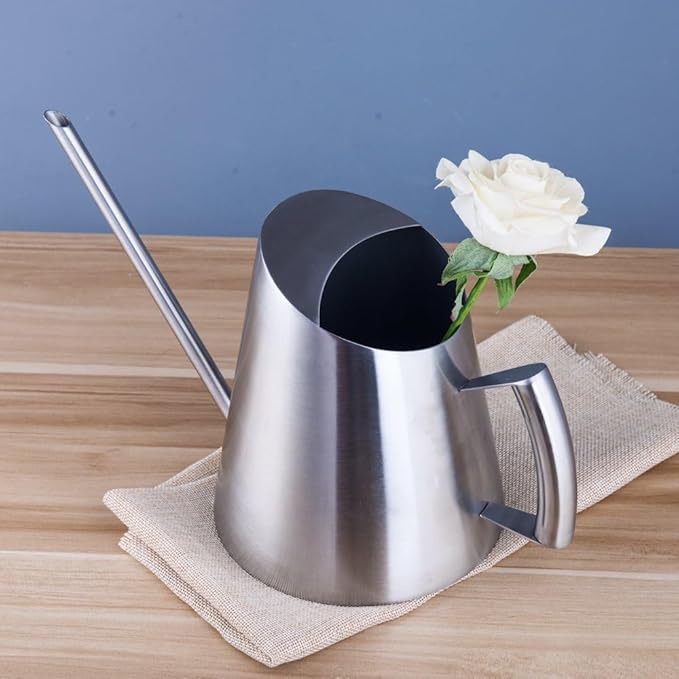 IMEEA Indoor Watering Can Stainless Steel Watering Can for Indoor Plants with Long Spout, 50oz/1.5L