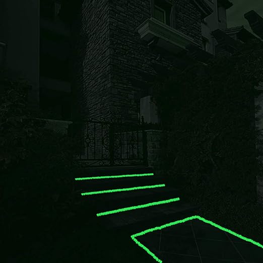 Glow Pebbles Green, 480 pcs Green Glowing Rocks for Outdoor Decor, Garden Lawn Yard, Aquarium, Walkway, Fish Tank, Pathway, Luminous Pebbles Powered by Light or Solar-Recharge Repeatedly