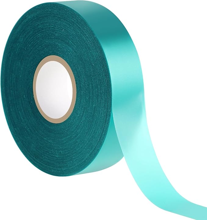 300FT Stretch Tie Tape Roll, 1'' Plant Tape Green Stretch Garden Tie, Thick Sturdy Tree Nursery Tapes Vinyl Stake Ribbon Support for Indoor Outdoor Patio Plant, Tree, Vegetables, Branches