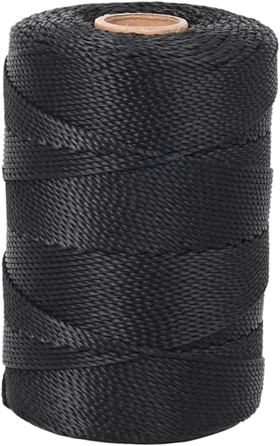 Black Nylon String,500ft 2mm UV-Resistant Nylon Cord Twine for Garden,Tomato,Climbing Plant,Tie Floristry,Fishing,Wrapping,Camping and Outdoor Survival,Netting Home Improvement