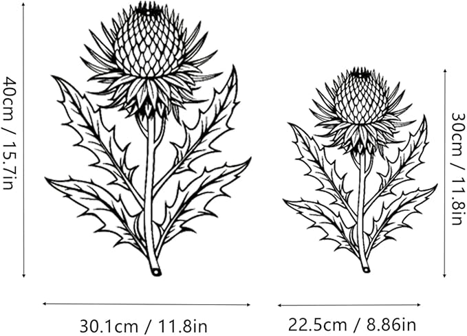 DUOOLN Metal Flowers Wall Art Decor, 2pcs Minimalism Quinoa Flower Hanging Iron Wall Decoration, Modern Plant Potted Art Sculpture Sign, Home Bedroom Bathroom Outdoor Indoor Kitchen Feature Wall