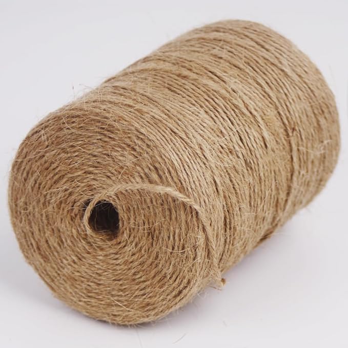 20Pack 2mm Natural Jute Twine String 16000 Feet Long Twine String for Crafting Gardening Gift Wrapping Macrame DIY Home Decor (Brown-800Feet/Roll)
