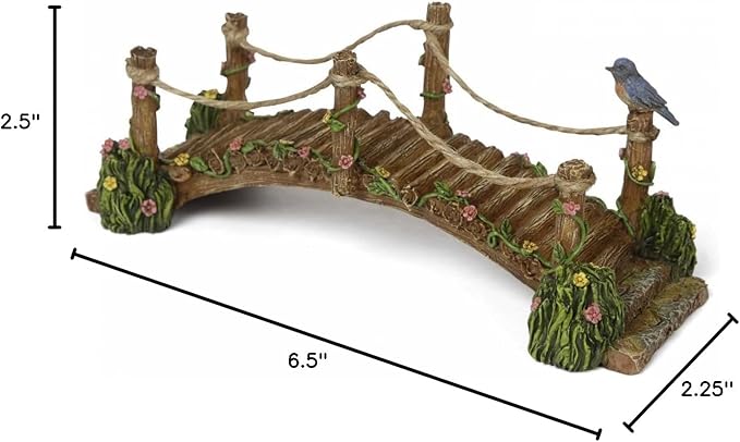 Miniature Fairy Garden "Blue bird Bridge" Mg281