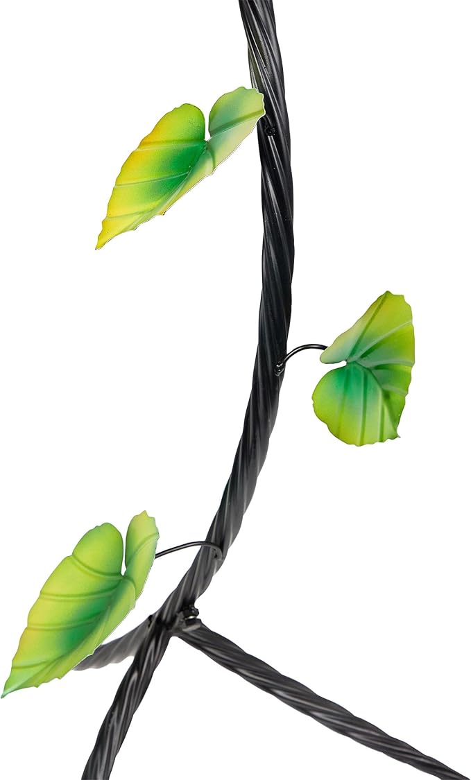 Alpine Corporation 32" H Outdoor Metal Birdbath w/Stylish Stand, Hummingbird Birdbath Bowl and Stand Set, Yellow/Gray