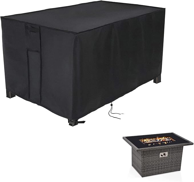 Rectangular Fire Pit Cover 40 inch, Propane Gas Fire Pit Table Cover,Outdoor Waterproof Firepit Table Cover - 40 X 28 X 25 Inch