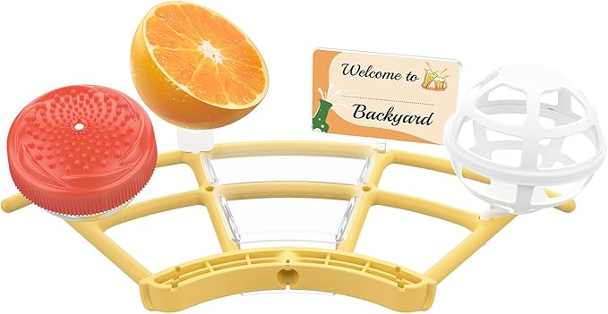 NETVUE by Birdfy Pro Perch - Wider Extension Perch to DIY Add-ons Including Suet Ball, Mini Hummingbird Feeder, Fruit Holder, Jelly Feeder and Welcome Card, Ideal for Bird Lover (Yellow)