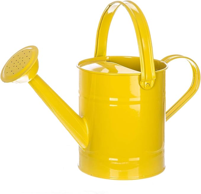 Topadorn Watering Can for Plants, 55 Oz Metal Watering Can with Removable Spout for Indoor & Outdoor Plants, Long Spout Garden Watering Can, Yellow