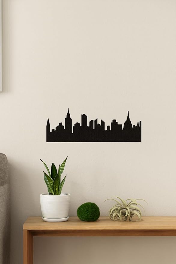 City Silhouette Stencil – Skyscraper Urban Skyline Design Template Pattern Reusable Art Stencil for Painting, Crafting and DIY Projects