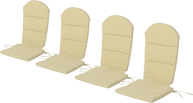 Christopher Knight Home Terry Outdoor Water-Resistant Adirondack Chair Cushions (Set of 4), Khaki, 4 Count (Pack of 1)