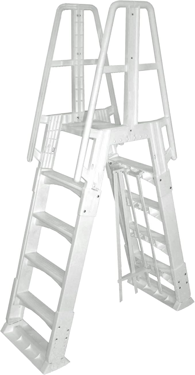Blue Wave Premium A-Frame Above Ground Pool Ladder - White