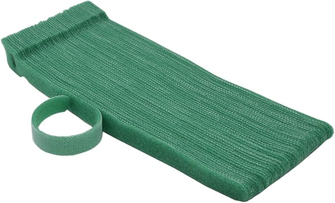 Hook＆Loop Garden Plant Cable Ties, Adjustable Garden Nylon Ties for Supporting Plant and Vines, Multi-Functional Ties(100 Pcs, 8 Inch, Green)