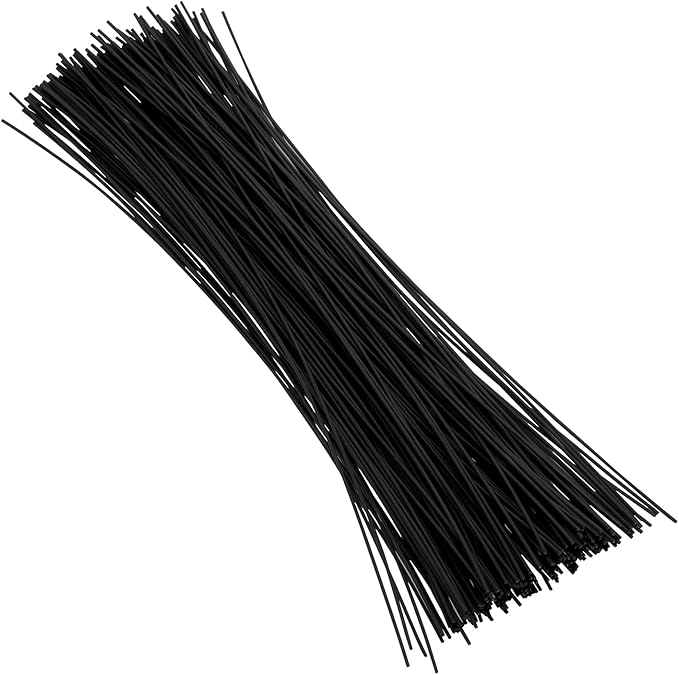 Tupalizy 8 Inch Reusable Cable Ties Wire Twist Ties Garden Twine for Plastic Bags Electronics Cords Organizing Gardening Vines Climbing Plants Halloween Christmas Holiday Decors Crafts,100PCS, Black