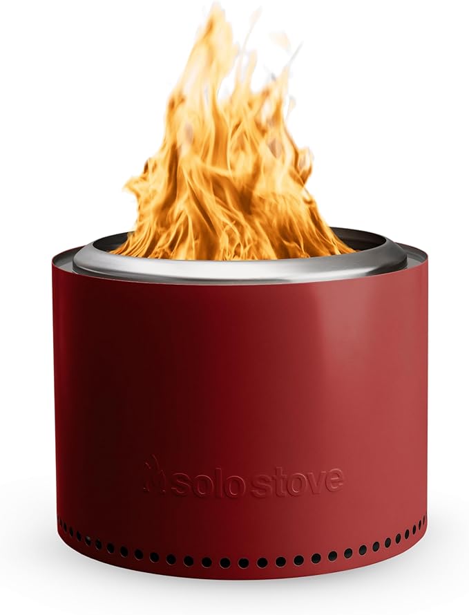 Solo Stove Bonfire 19.5" Smokeless Fire Pit with Removable Ash Pan | Portable Outdoor Fire Pit | Stainless Steel - Wood Burning Lightweight Fireplace | Ideal for 4-6 People, 20 lbs, Mulberry