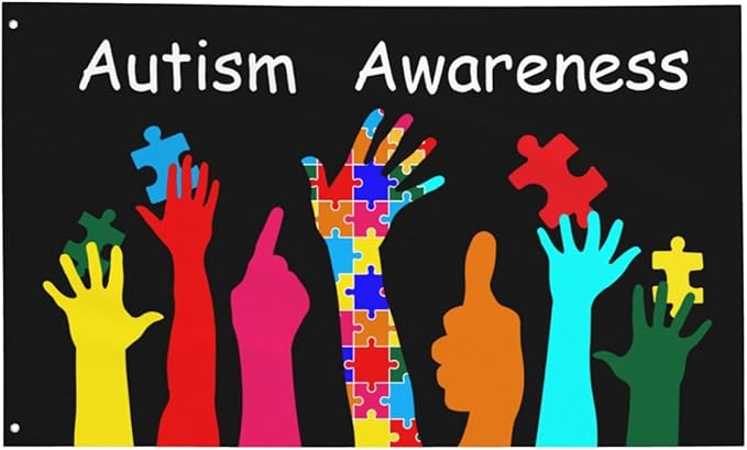 Autism Awareness Flag 3x5 Ft Outdoor Indoor With Grommet Home House Garden Yard Banner Decorative Sign
