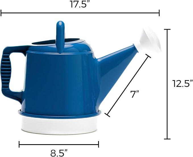 Bloem Watering Can Deluxe 2 Gallon (256 Fl Oz) Classic Blue