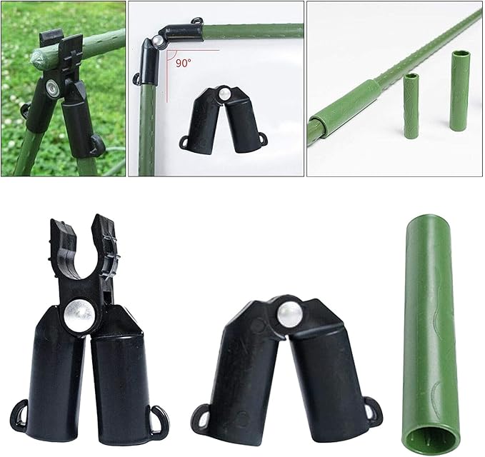 36Pcs Adjustable Plant Trellis Connector Clip Plastic Plant Connector Stakes Garden Plastic Connector Connecting Joint Buckle Clip 16mm
