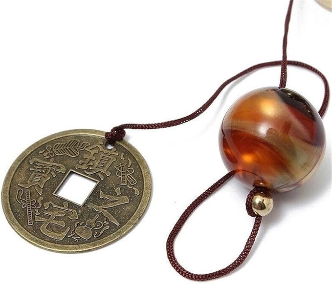 Lucky Wind Chimes Fengshui Bell Copper Alloy Dragon Bell 6 Bells Hanging Wind Bell for Home Garden Hanging Good Luck Blessing