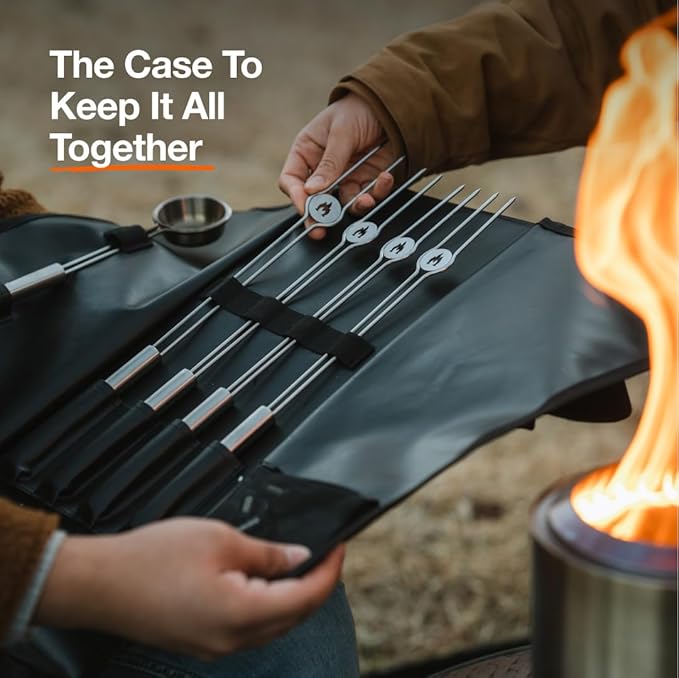 Solo Stove Mesa Accessory Pack | Incl. 4 Stainless Steel Mini Sticks + Stick Rests, Pellet Scoop, Mesa Lid, Carry Case, Accessories for Outdoor Fire Pit, 8.8 x 16 in, 2.5 lbs