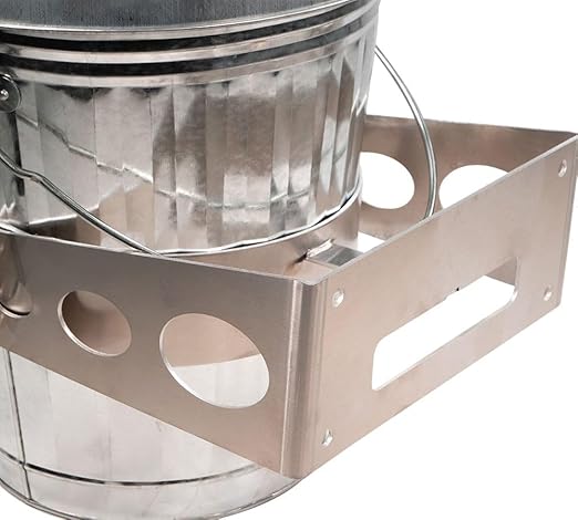 Mytee Products 4 Gallon Aluminum Trash Can Brackets Mount for Truck & Trailers - for Flat Vertical Surface & Carriers Mounting Holder for Galvanized Trash Can 10-1/2"