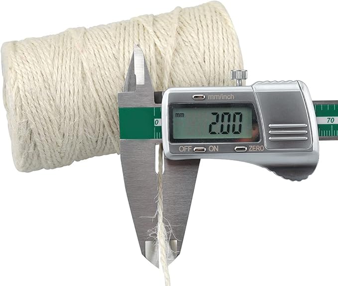 jijAcraft Jute Twine String 328 Feet, 2mm Colored Natural Twine for Gift Wrapping, 3-Ply Hemp Beige Twine for Climbing Plant, Garden Craft, DIY Christmas Handmade Arts, Gift Decoration Twine