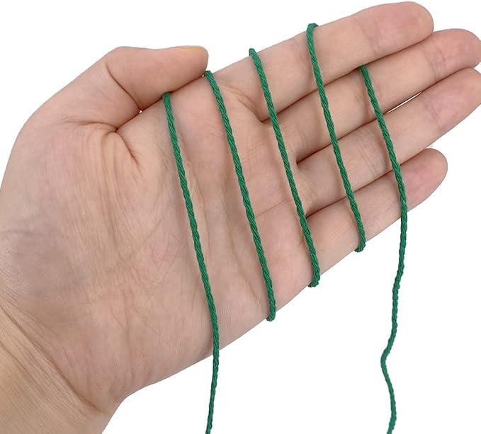Twine String,500 Feet Cotton Butchers Twine String Cooking Kitchen Twine for Crafts Roasting Gift Wrapping DIY Decoration Gardening Packing Materials,Green