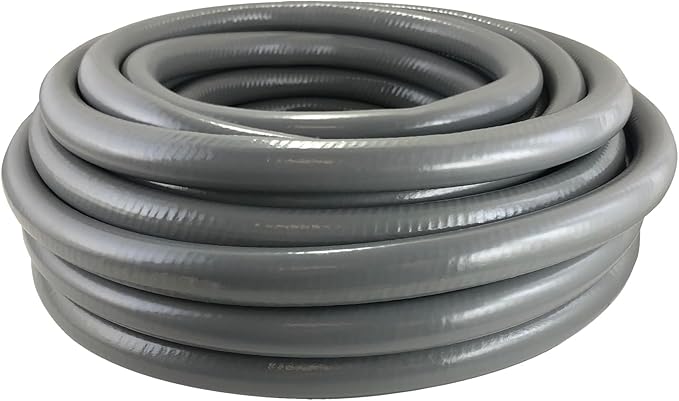 Flexon 5/8" x 25-Foot Contractor Grade Garden Hose – Heavy-Duty, Kink-Resistant, High Burst Strength, Scuff-Resistant Outer Jacket, Crush-Proof Brass Fittings, Ideal for Landscaping and Job Sites