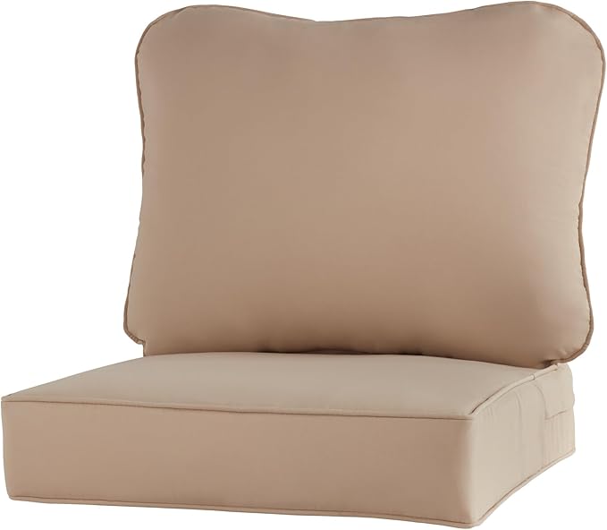 Greendale Home Fashions Outdoor Reversible 2-Piece Deep Seat Cushion Set, Sanddollar