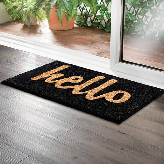 LuxUrux Welcome Mats Outdoor Coco Coir Doormat, with Heavy-Duty PVC Backing - Natural - Perfect Color/Sizing for Outdoor/Indoor uses. (24 x 36 Inch)