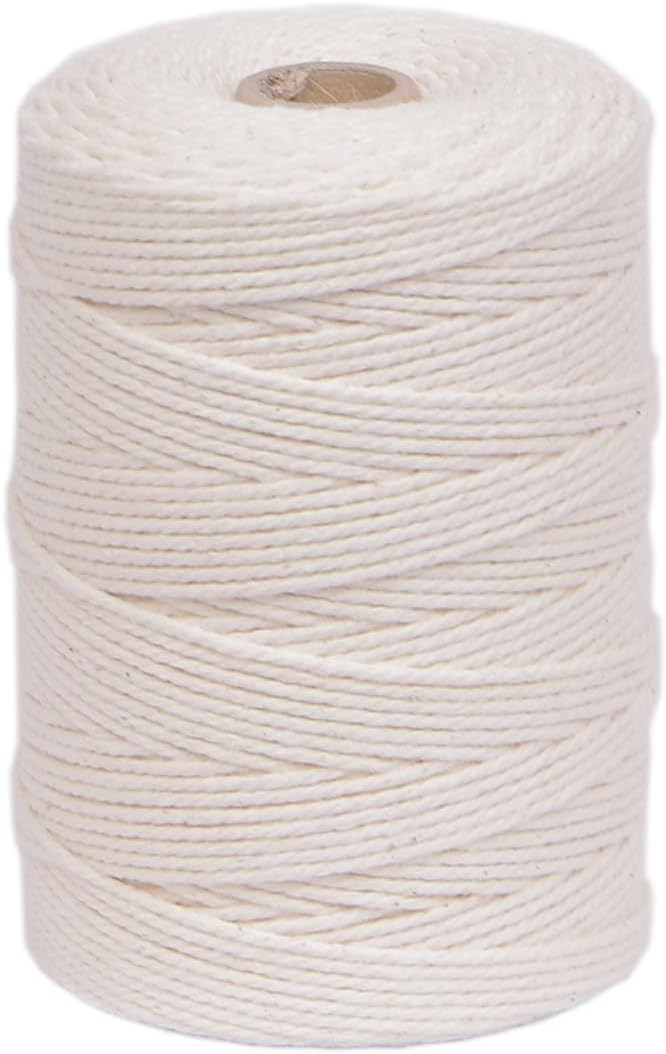 656ft Butchers Cotton Twine String 2mm Cooking Twine Food Safe for Bakers, Meat and Roasting, Gift Wrapping, Crafting & Knitting