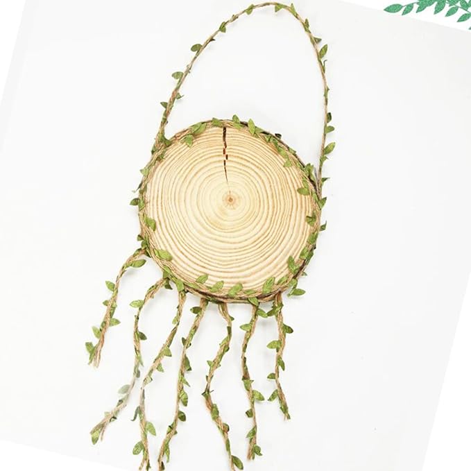 33 feet Natural Twine Yellow Leaf Jute 3ply 2MM Rope Hemp Burlap Ribbon String Heavy Duty Hanging Gardening Decoration or for Arts and Crafts