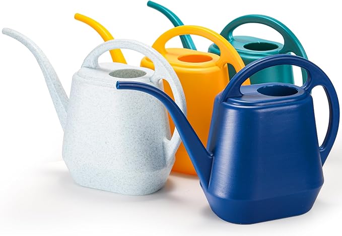 Fasmov Watering Can, 1/2 Gallon Plastic Watering Cans with Comfortable Handle, Small Garden Watering Cans Long Spout for Indoor Outdoor Watering Plants, Yellow