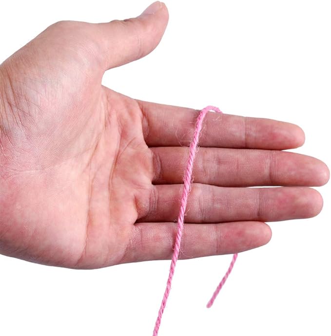 jijAcraft Jute Twine - Natural & Pink, 328 Feet, 2mm, 3-Ply Hemp for Gift Wrapping,DIY Projects & Climbing Plants