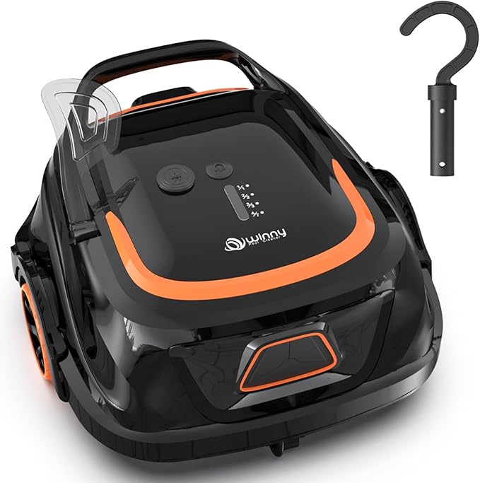 (2026 Upgraded) A1 Cordless Robotic Pool Vacuum for Above Ground Pools, 120-Min Runtime, Powerful Suction with 180µm Dual Filtration, LED Indicator & 2.5h Fast Charging