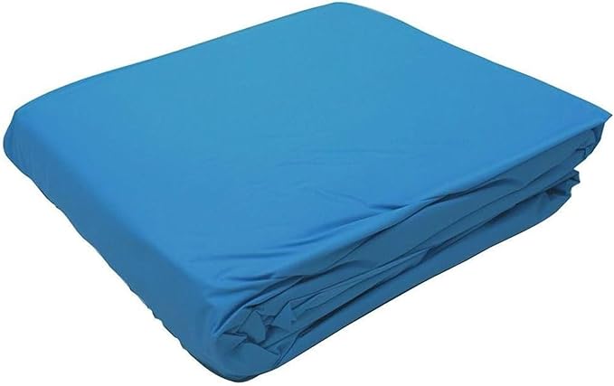 Swimline LI214820 21 Foot Solid Blue Round Above Ground Swimming Pool Overlap Liner 20 Gauge Vinyl Liner for 48 to 52 Foot Pool Walls