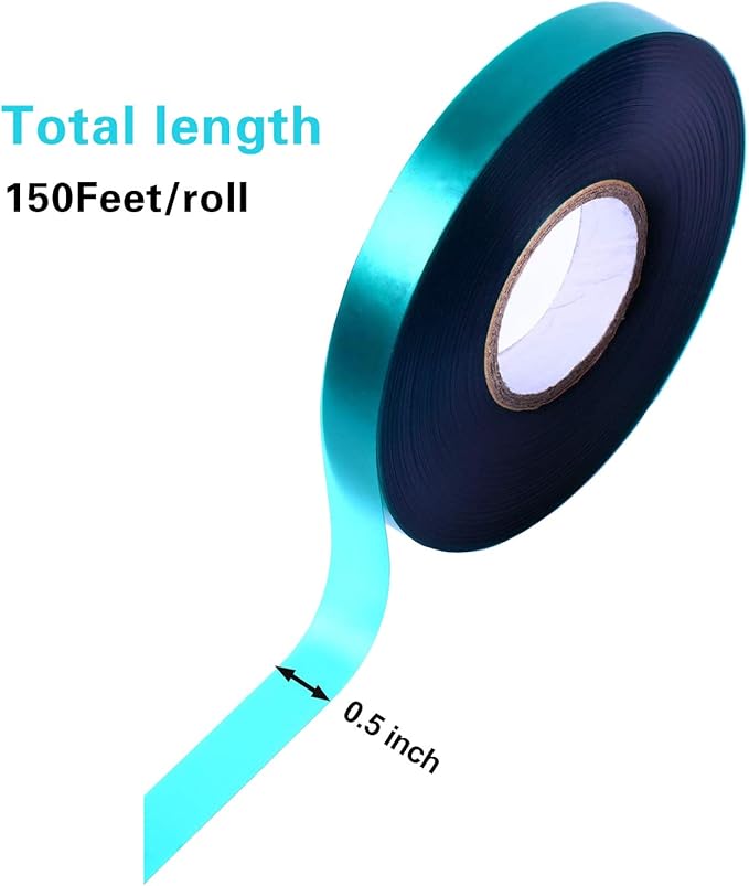4 Rolls 150 Feet Stretch Tie Tape 0.5 Inch Garden Tie Tape Thick Plant Ribbon Garden Green Vinyl Stake for Indoor Outdoor Patio Plant Use