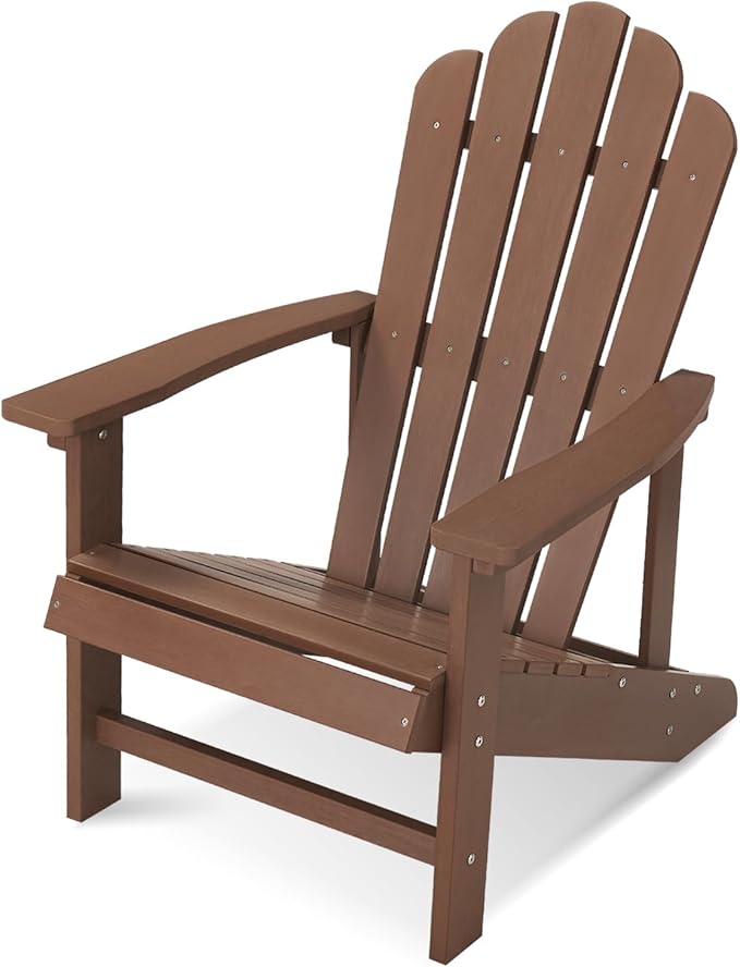 Adirondack Chairs Weather Resistant, Patio Firepit Chair, Sturdy Outside Chairs, Lawn Chairs, Easy Assembly 350lb, for Outdoor Patio Yard