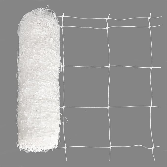 Toolazy Plastic Trellis Netting - 47''x328',Heavy-Duty Garden Netting Roll for Climbing Plants, Melons, Vegetables, and Grape Racks, Perfect for Hydroponic Gardening