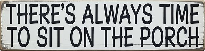 WSUPBPR Porch Sitting Metal Sign 4x16in Leisure Plaque for Porch Wall Decor Relaxation Gift
