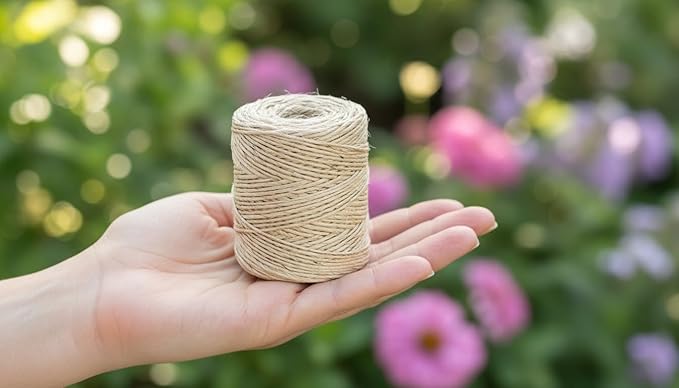 Premium Brazilian Sisal Twine, Natural Fiber 100% Sisal, Heavy-Duty, Ultra Durable, Ideal for DIY Projects, Home Decor, Gardening, Crafting, Gifting, Wrapping (410 ft / 125 m Coil)